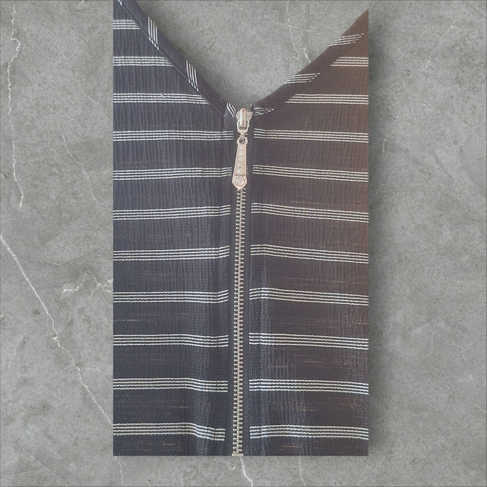 Ava James Blue Striped Tank Top with Flared Hem - Picture 4 of 6